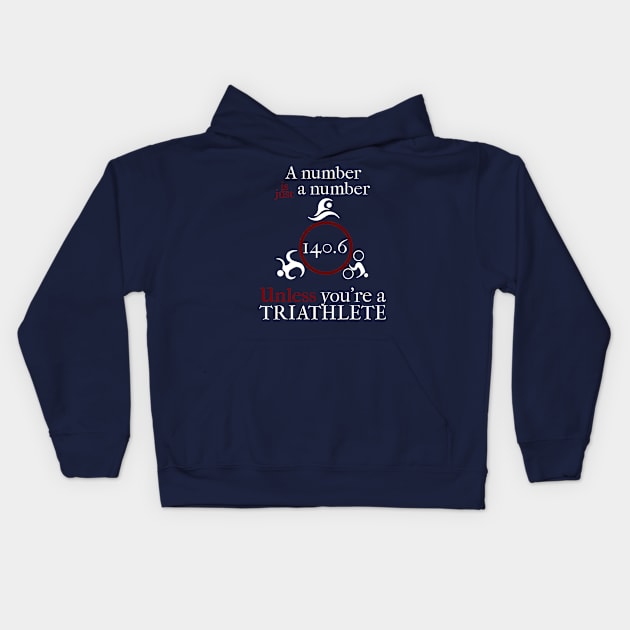 Inspirational Full Triathlon 140.6 Kids Hoodie by TriHarder12